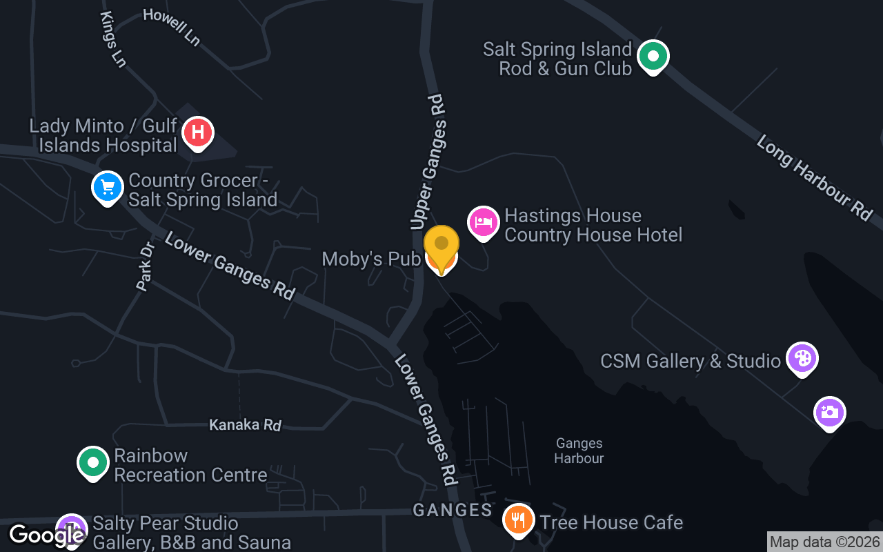 Map of Moby's Pub