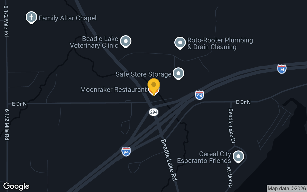 Map of Moonraker Restaurant
