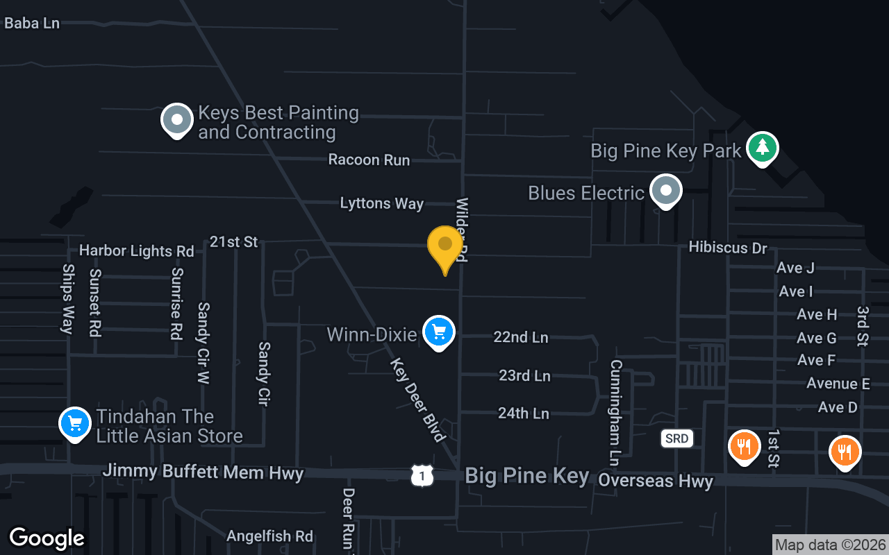 Map of Moose Lodge 1585 Big Pine Key