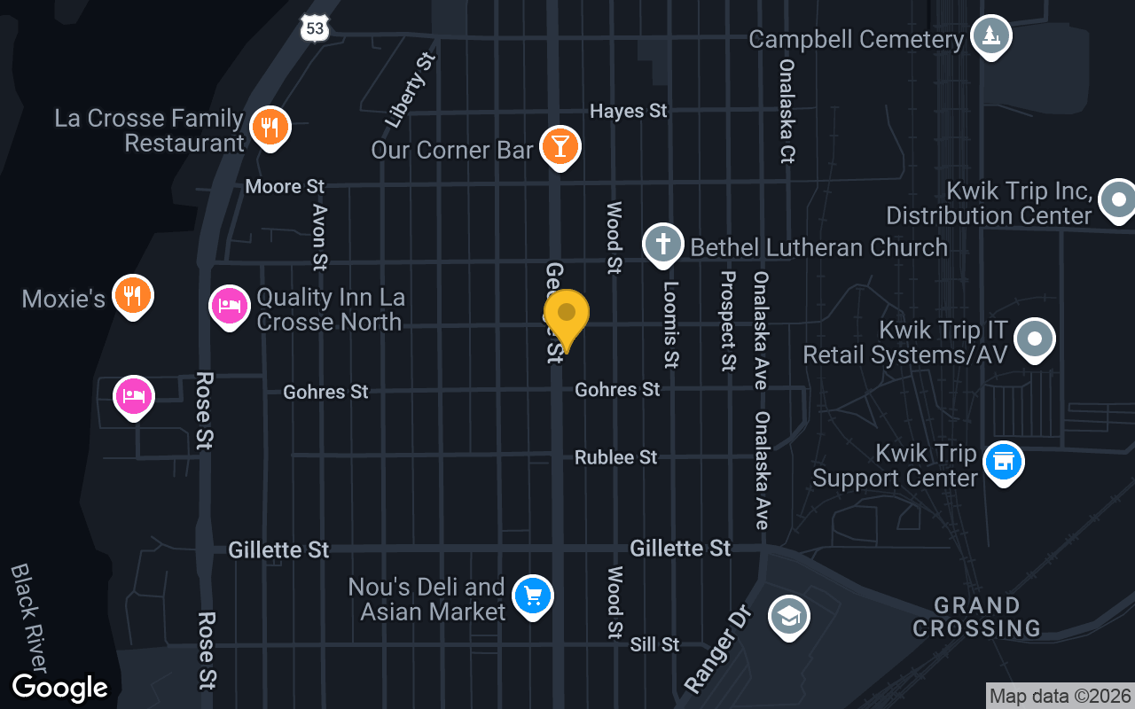 Map of Neuie's Vogue Bar and Grill