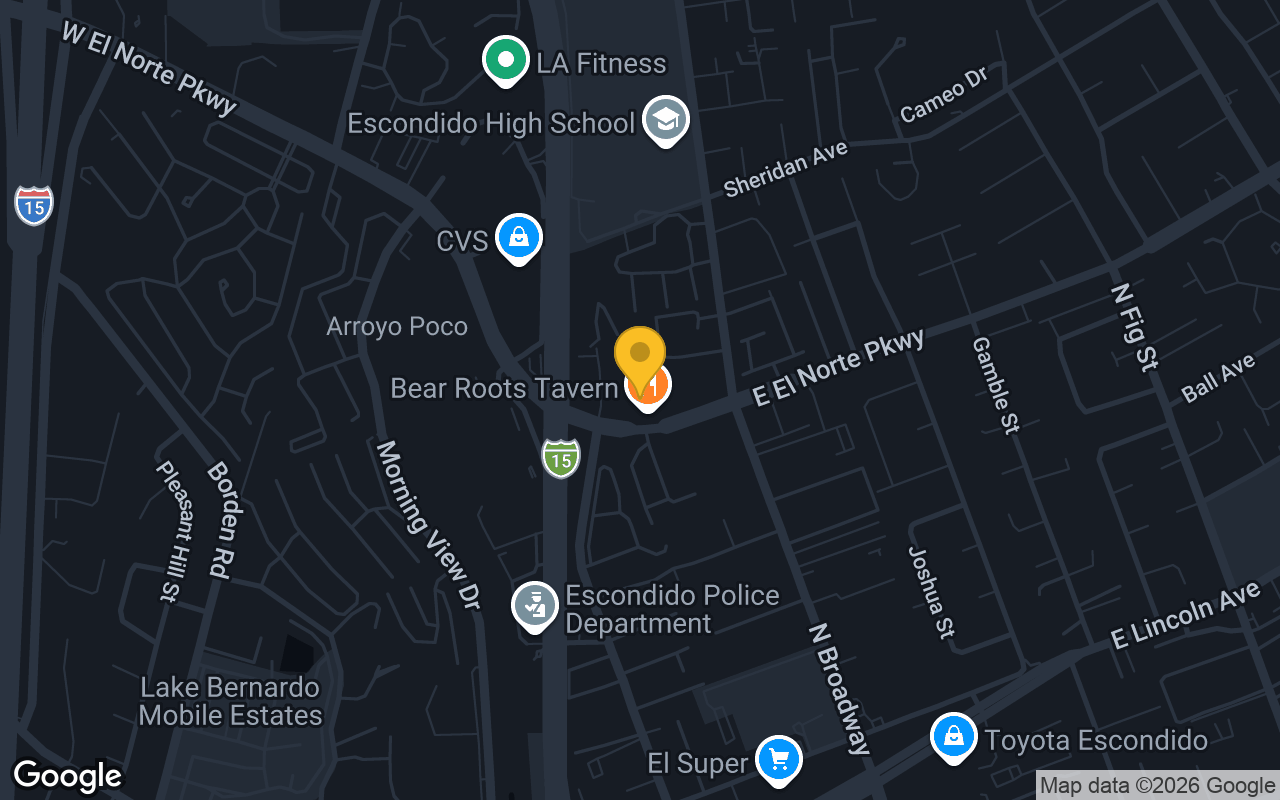 Map of North Bar