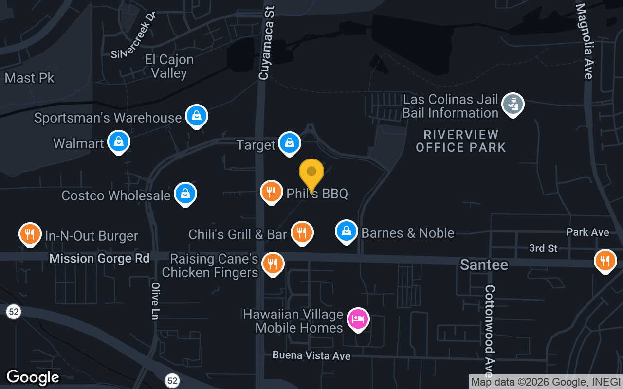 Map of Oggi's Sports Brewhouse Pizza Santee