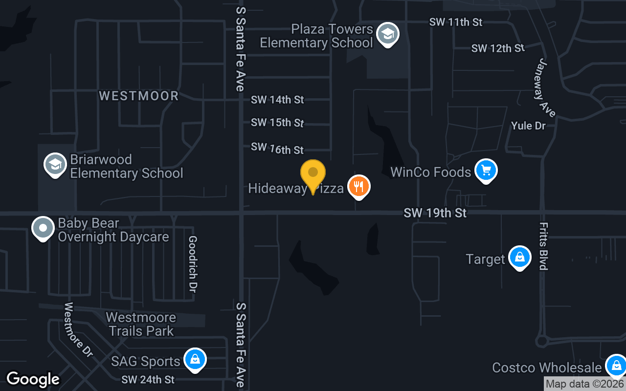Map of Okie Tonk Cafe