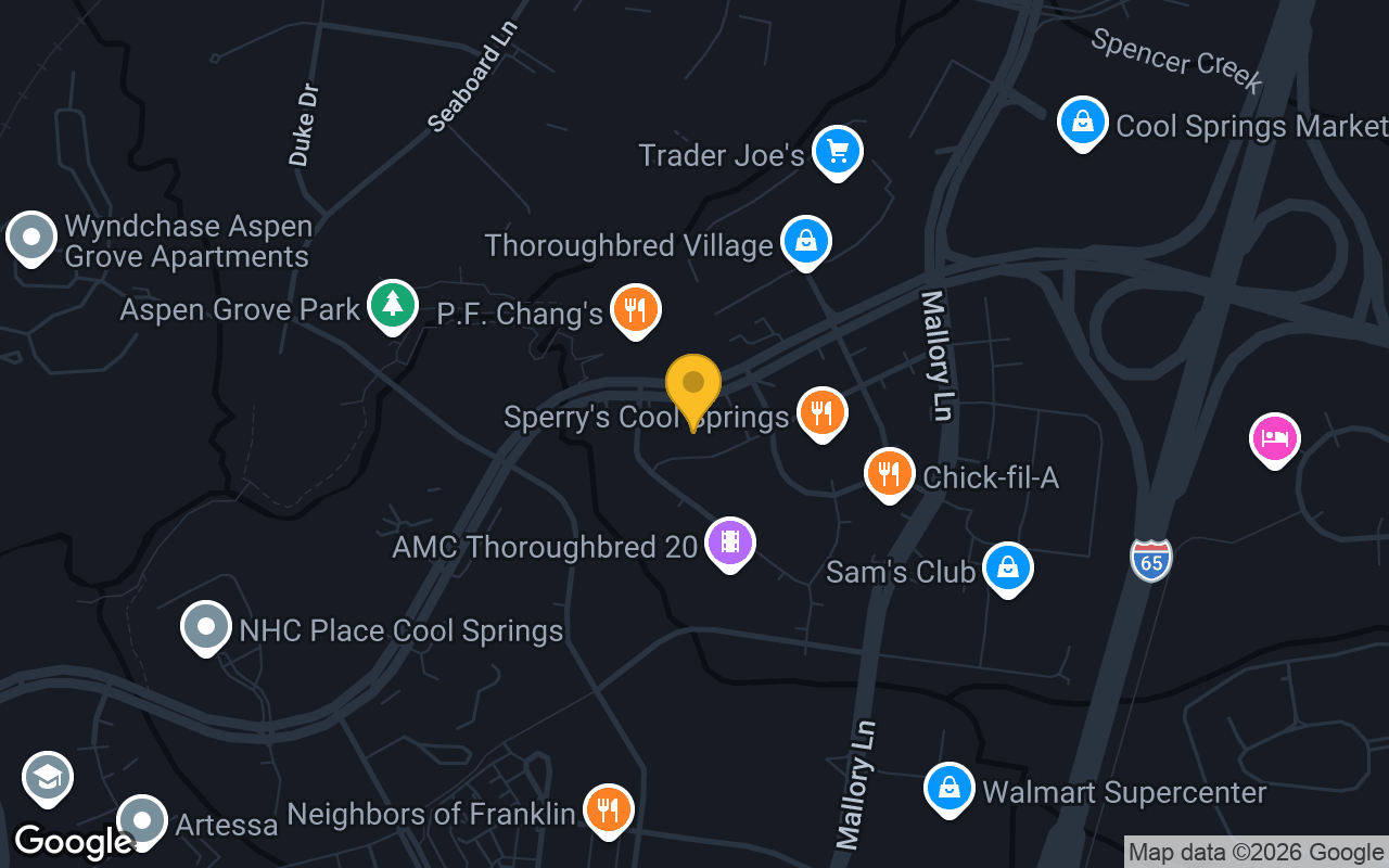 Map of Old Chicago Cool Springs