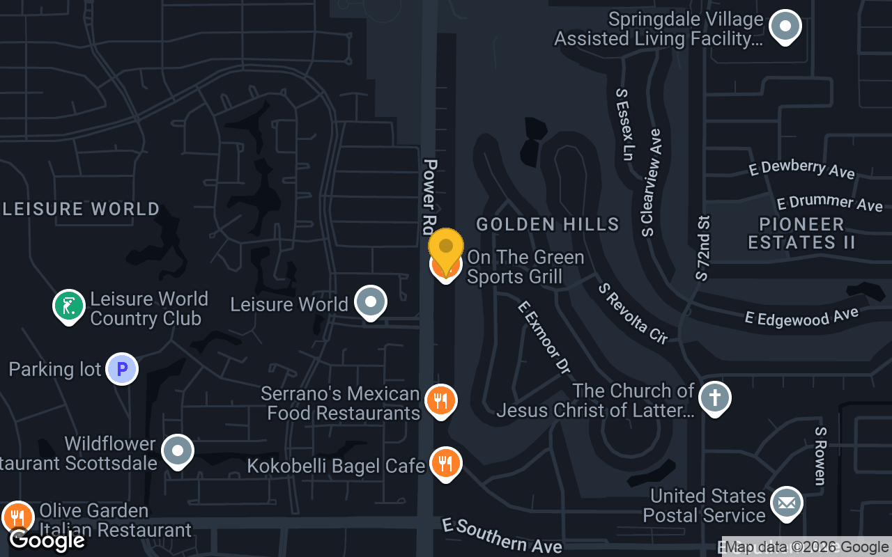 Map of On The Green Sports Grill