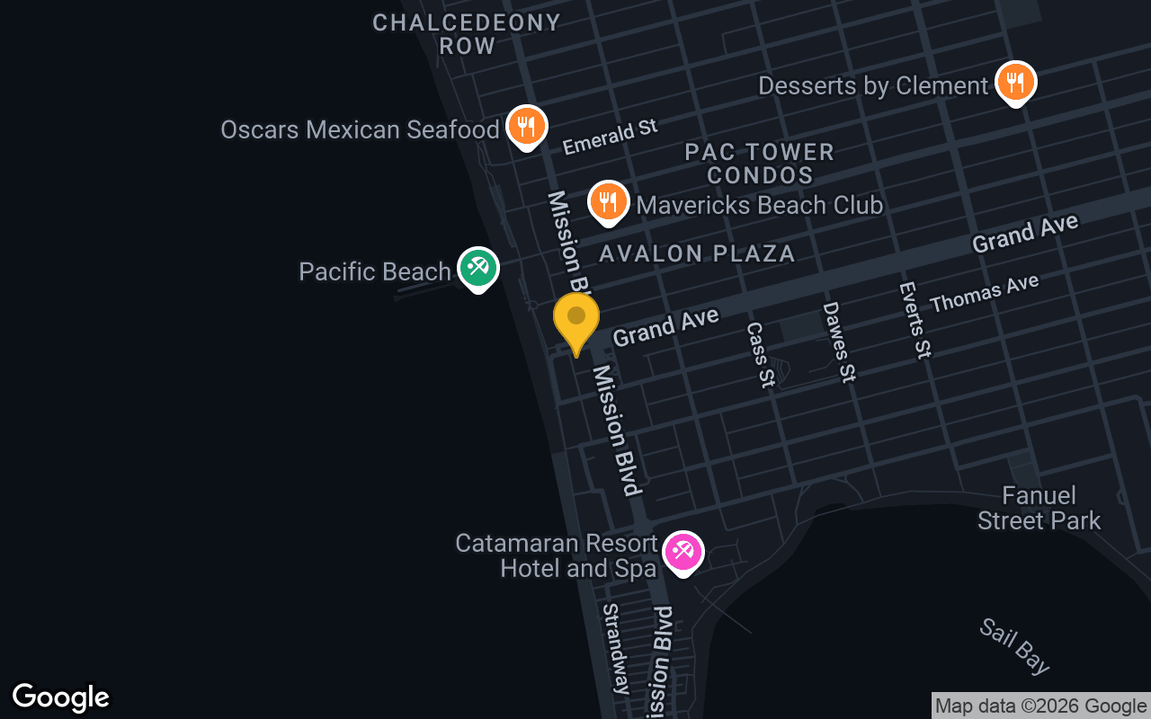 Map of Pacific Beach Alehouse