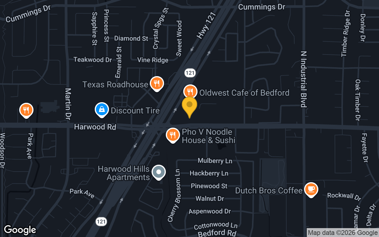 Map of Papa Gs Sports Bar and Grill Bedford
