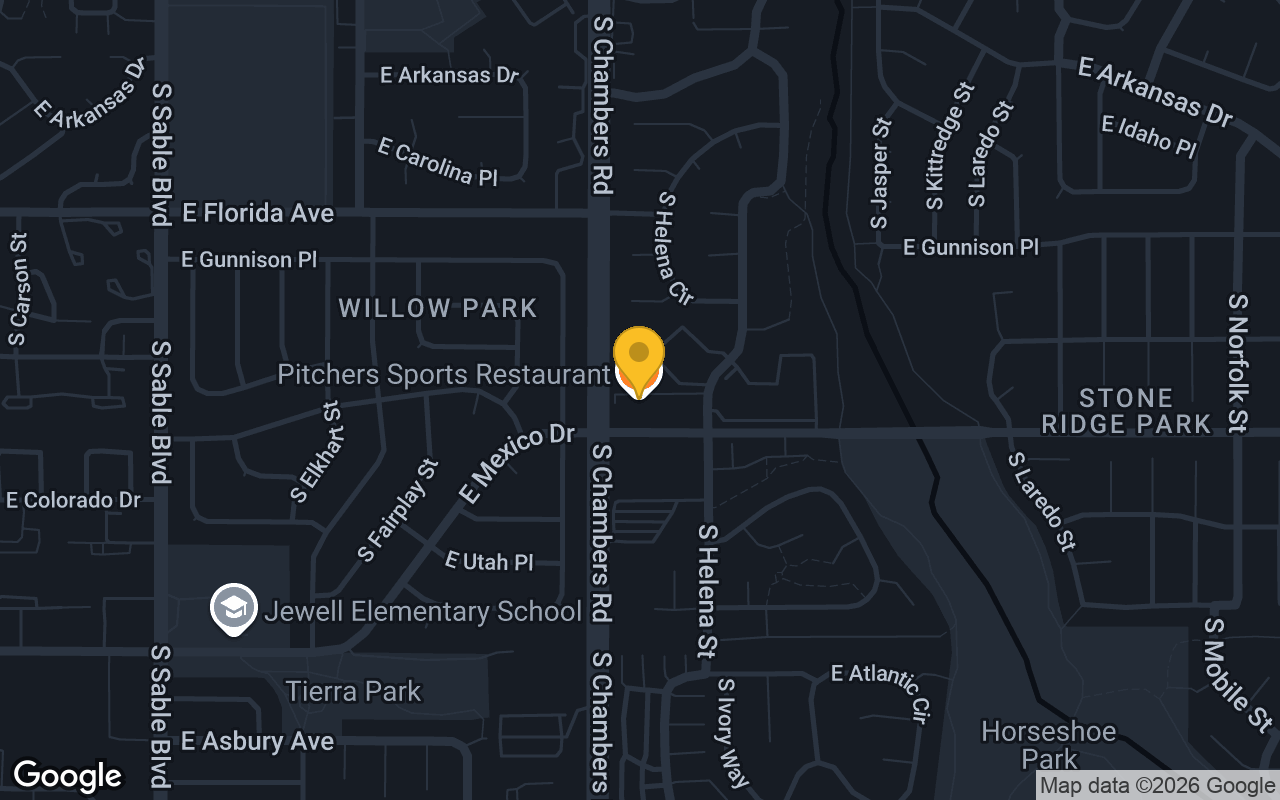 Map of Pitchers Sports Restaurant