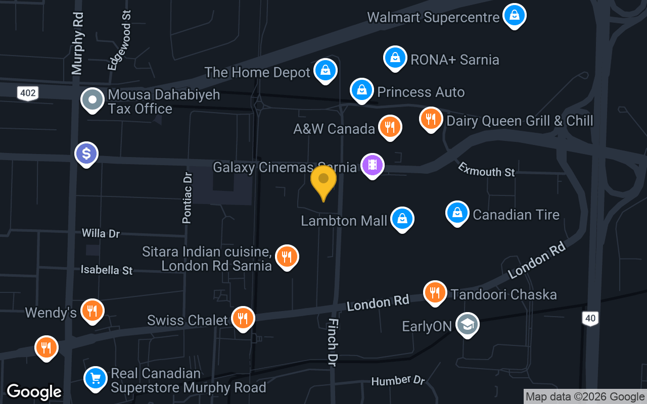 Map of Stoke's Inland Bar and Grill