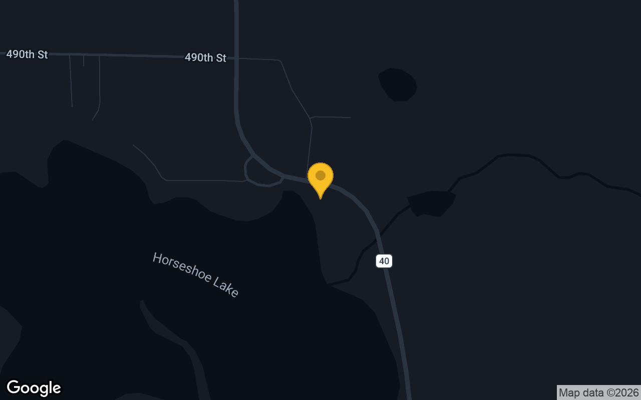 Map of The Blue Moose on the Lake