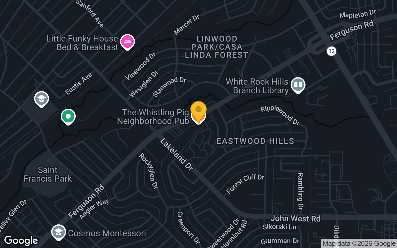 Map of The Whistling Pig Neighborhood Pub