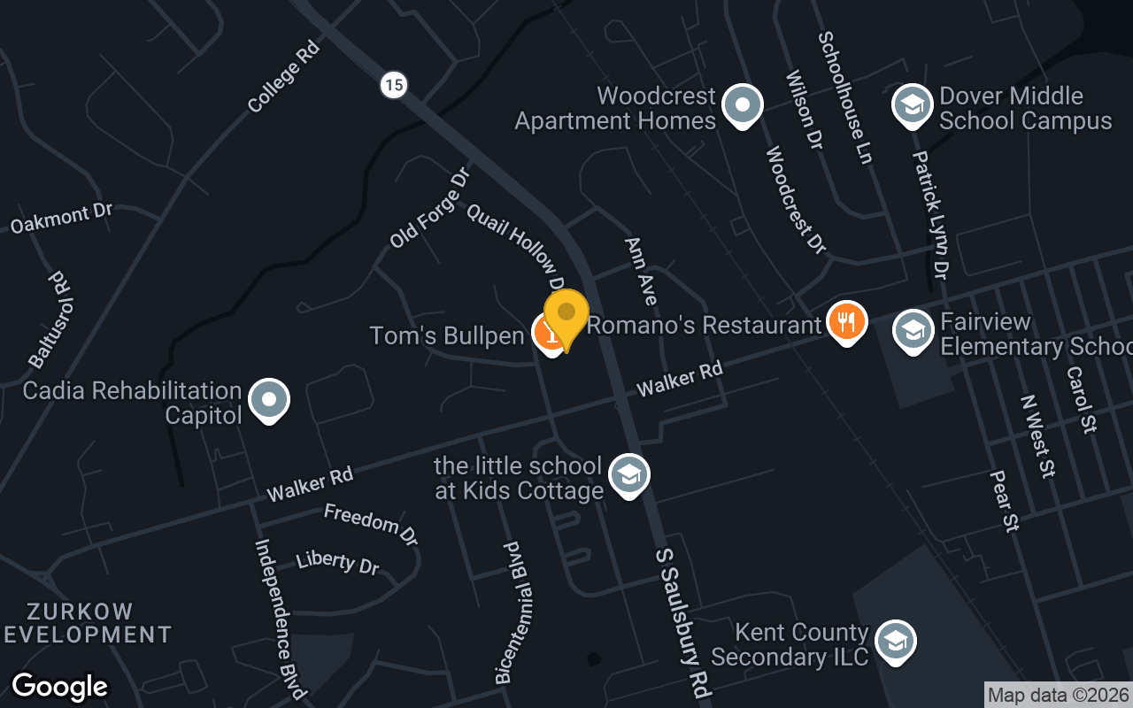 Map of Tom's Bullpen