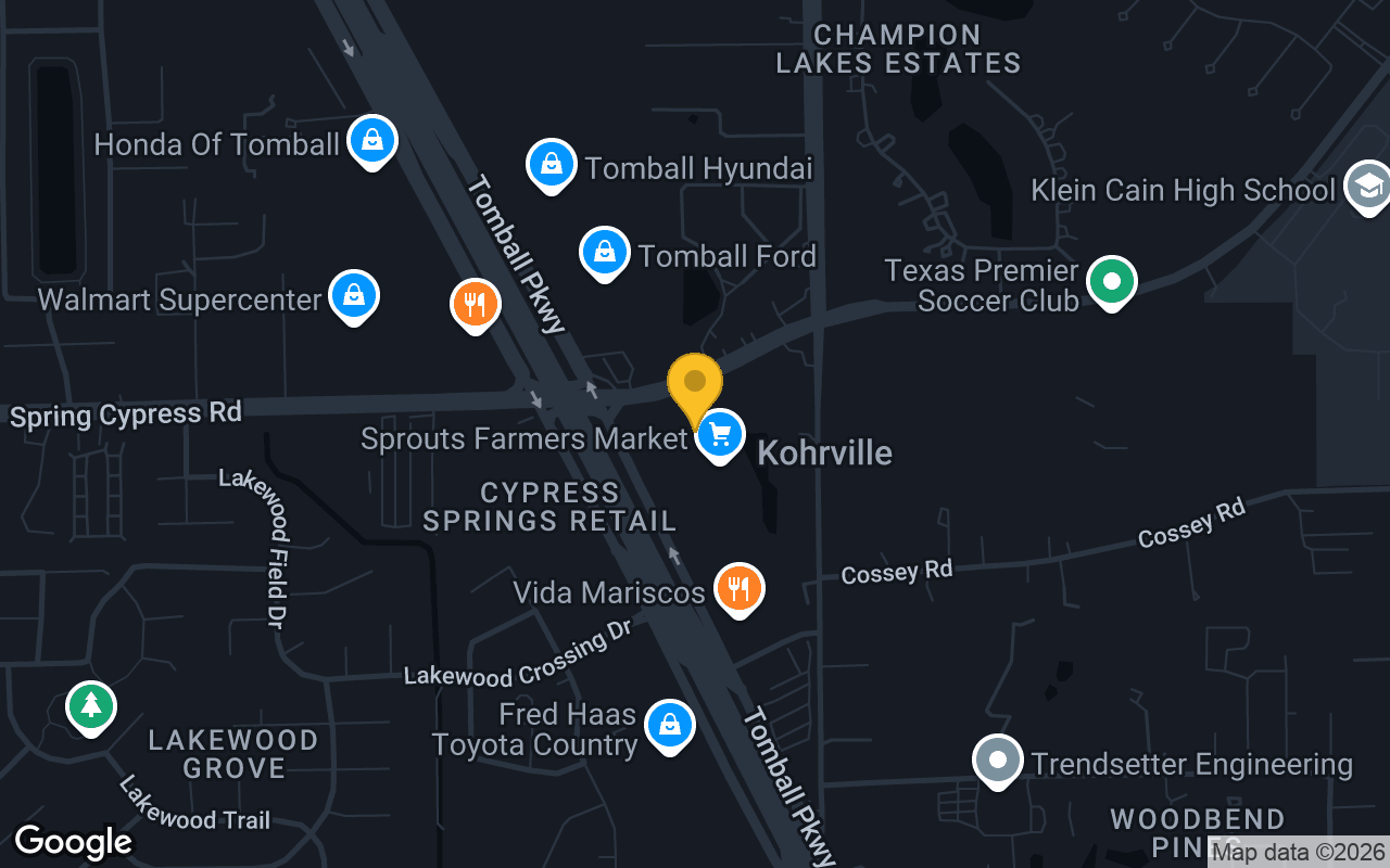 Map of Wolfies Sports Bar  249  Spring Cypress