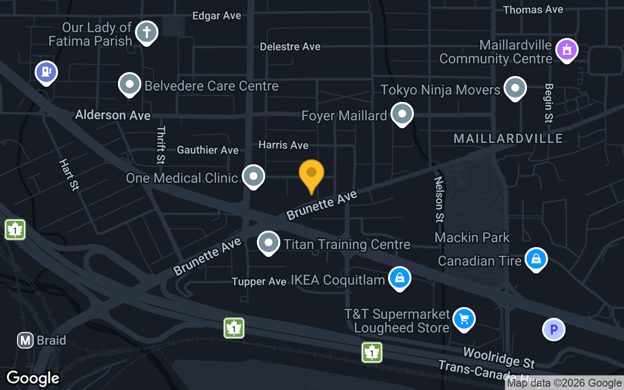 Map of Woody's On Brunette