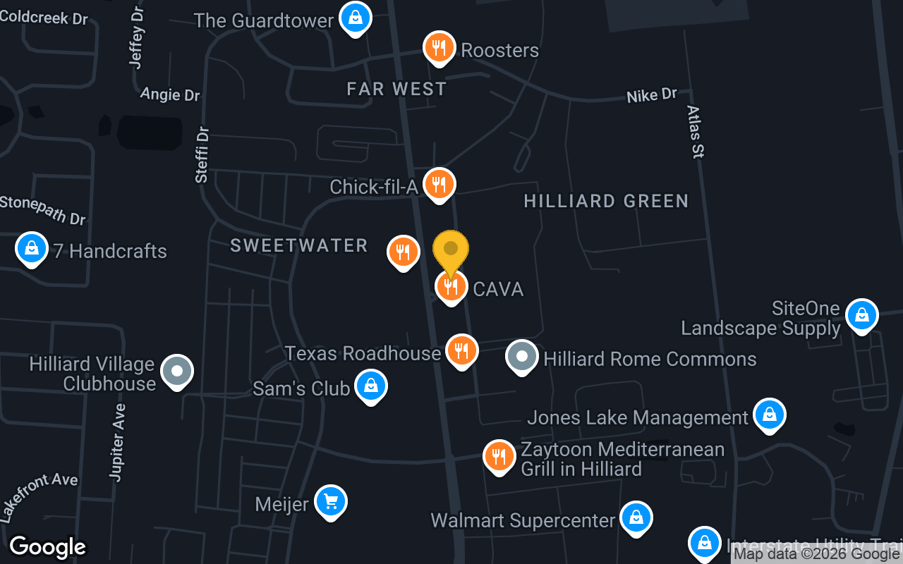 Map of WOODY'S WING HOUSE - HILLIARD