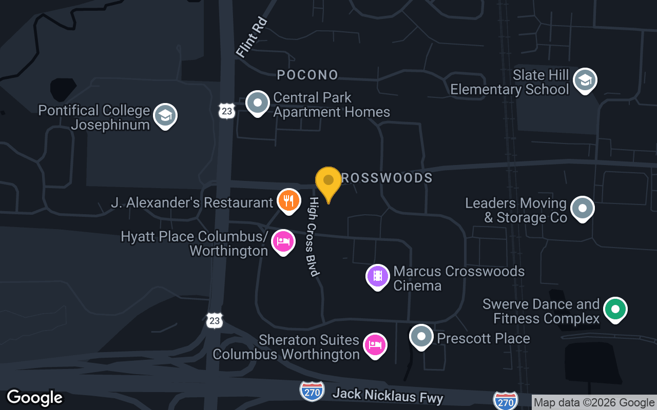 Map of WOODY'S WING HOUSE - WORTHINGTON