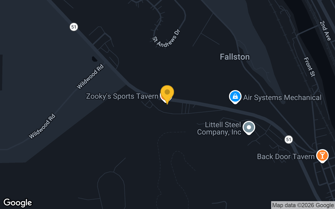 Map of Zooky's Sports Tavern